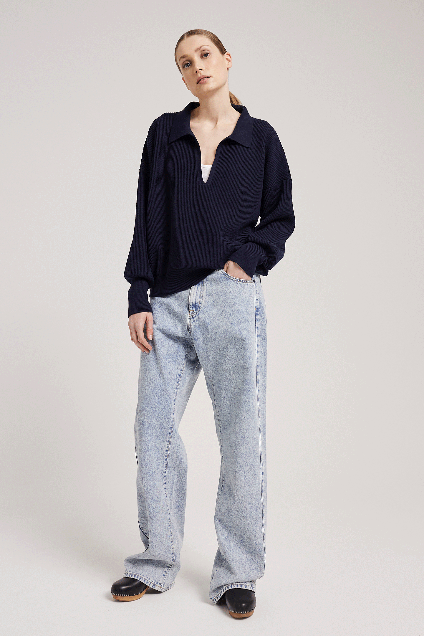 Kragenpullover ISABELLE navy