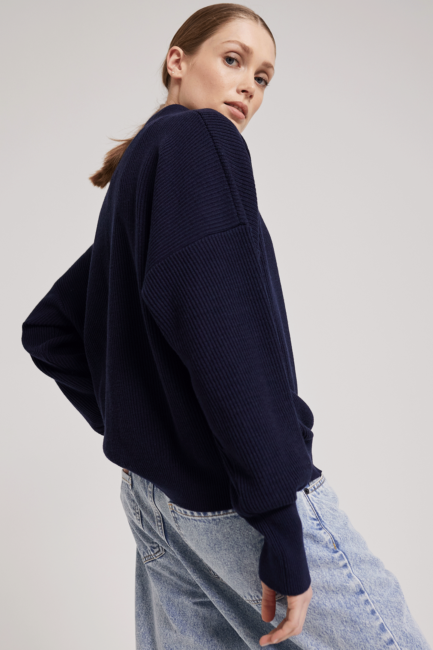 Kragenpullover ISABELLE navy