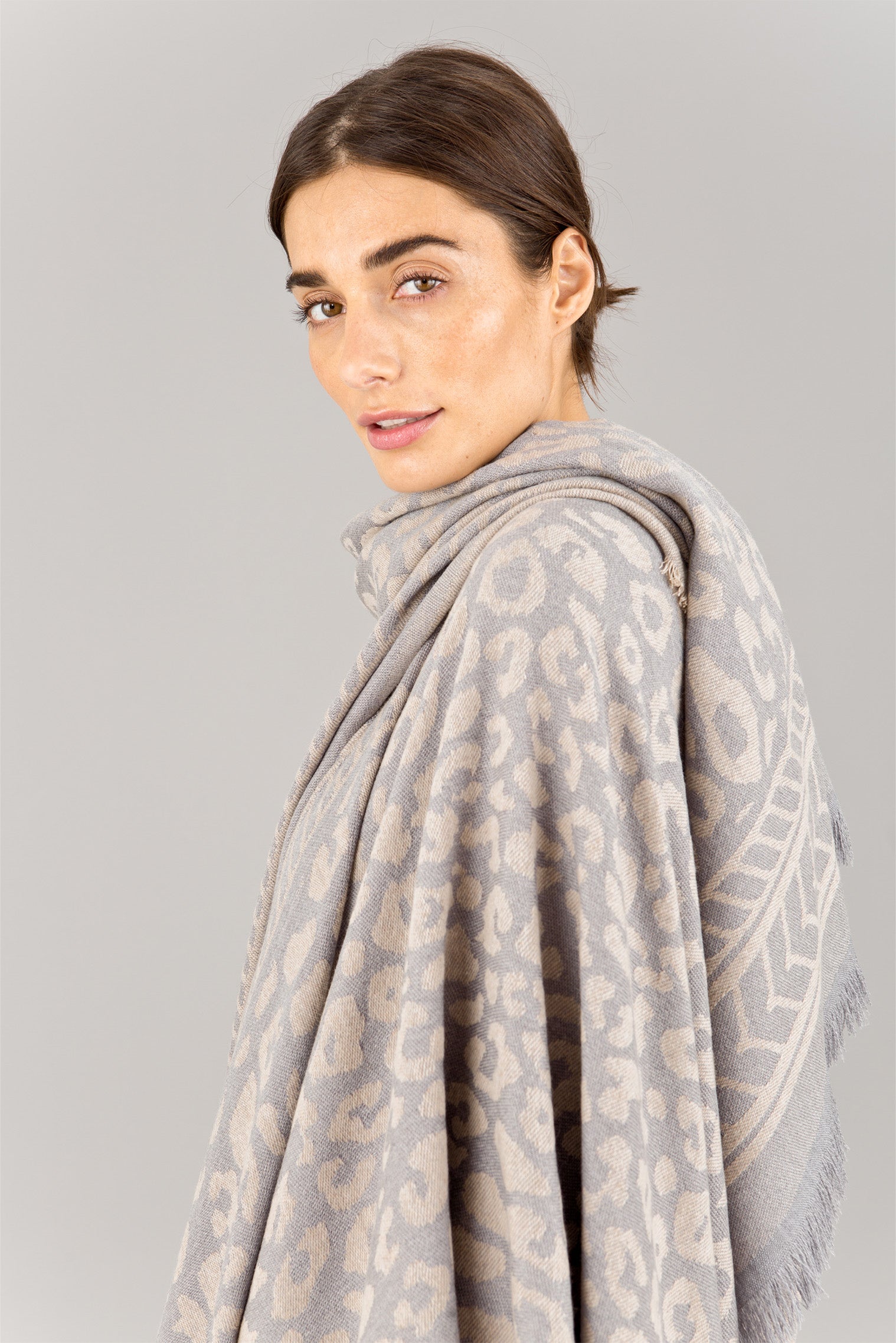 Animal Print Poncho YASMIN