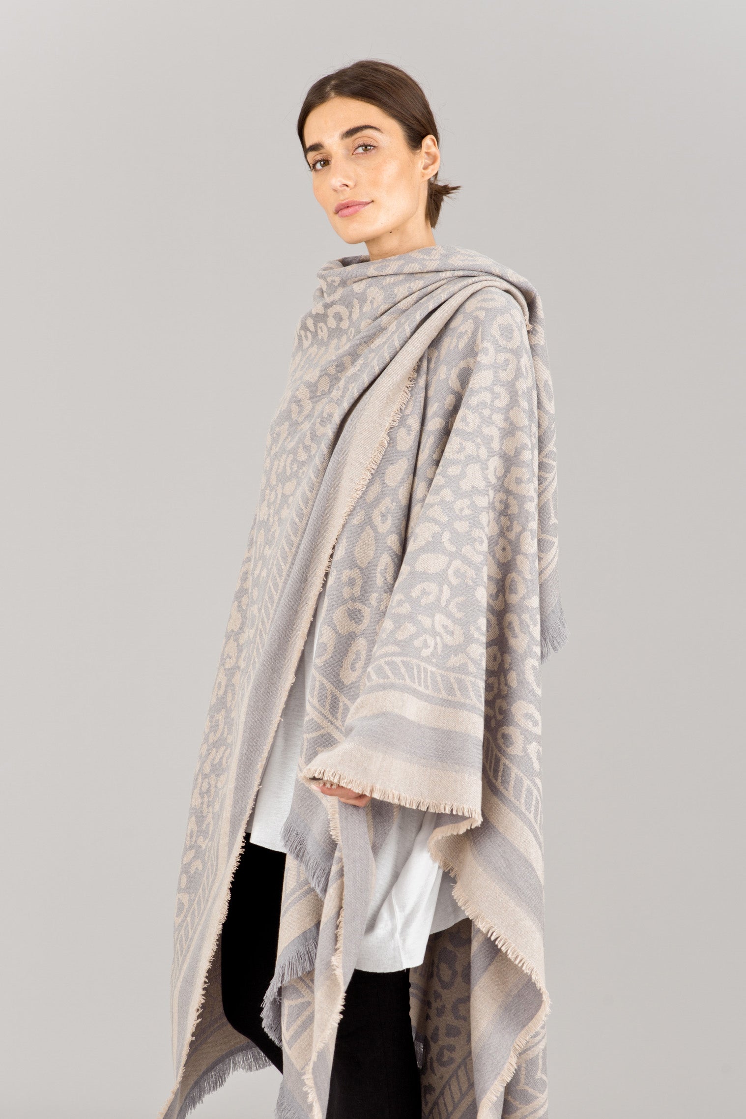 Animal Print Poncho YASMIN