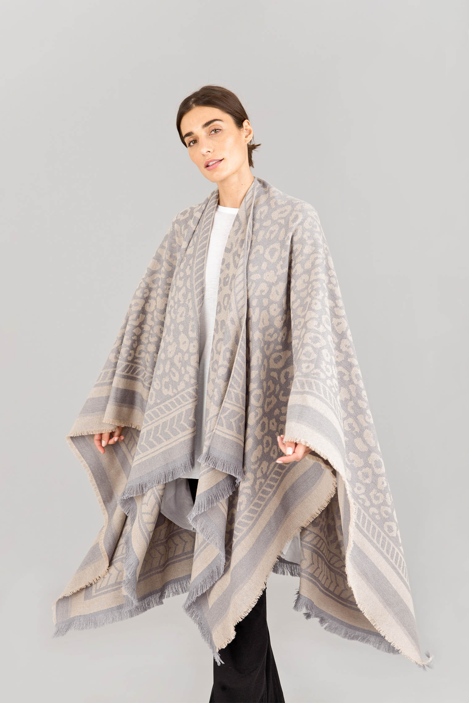 Animal Print Poncho YASMIN