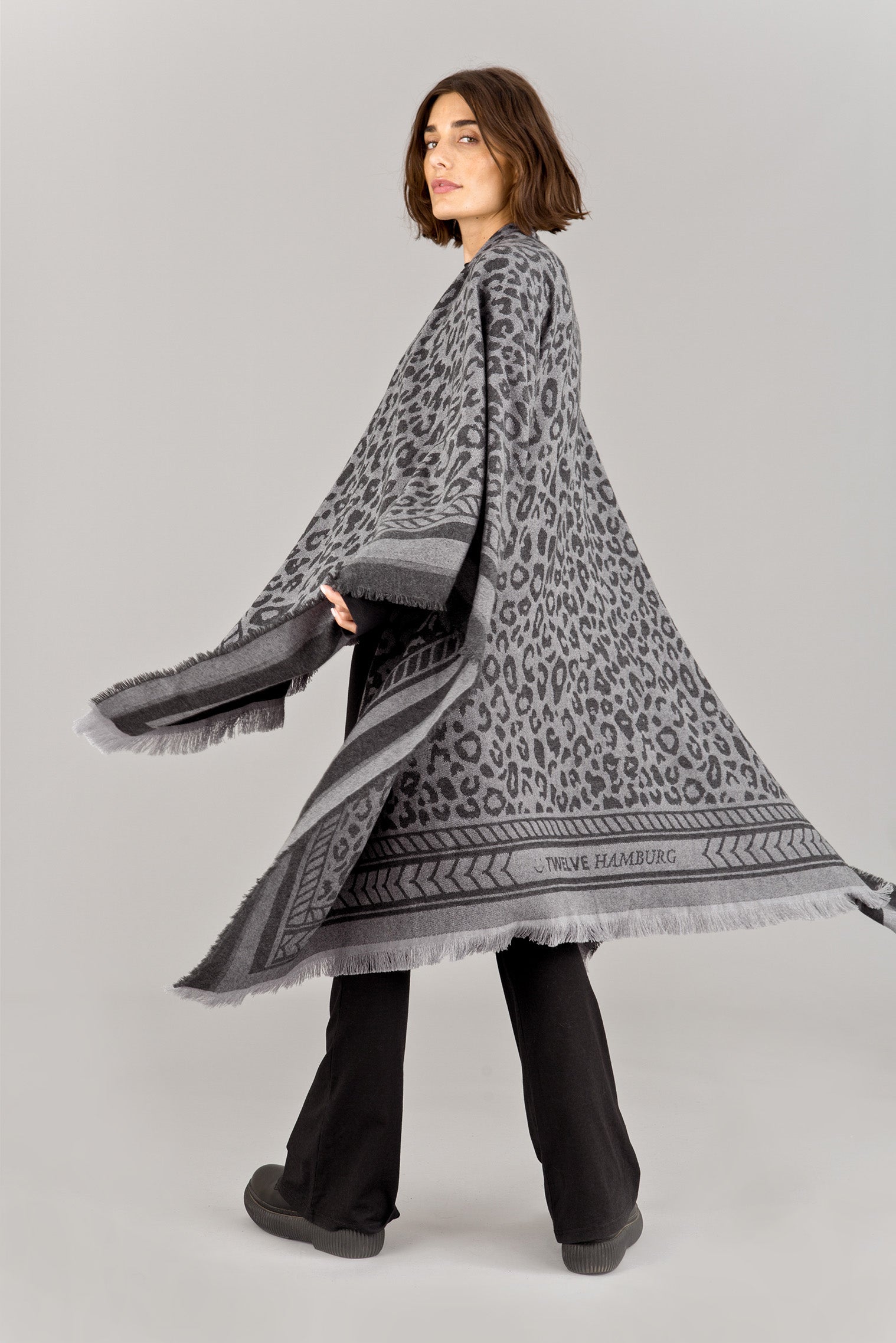 Animal Print Poncho YASMIN
