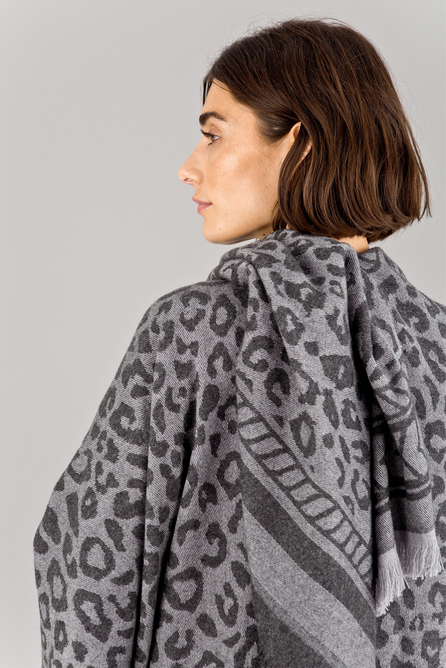 Animal Print Poncho YASMIN