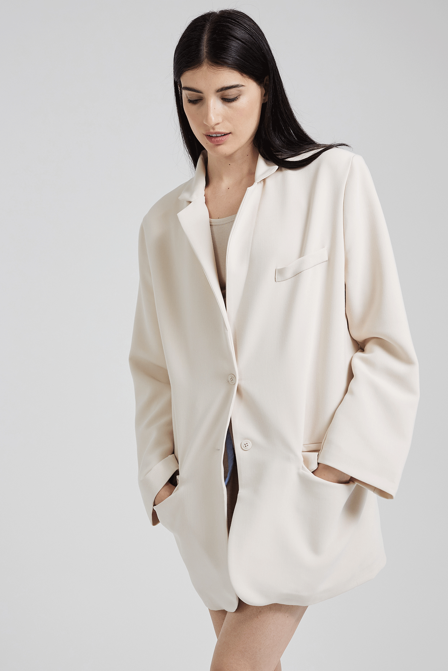 Oversized blazer JOSEPHINE cream white