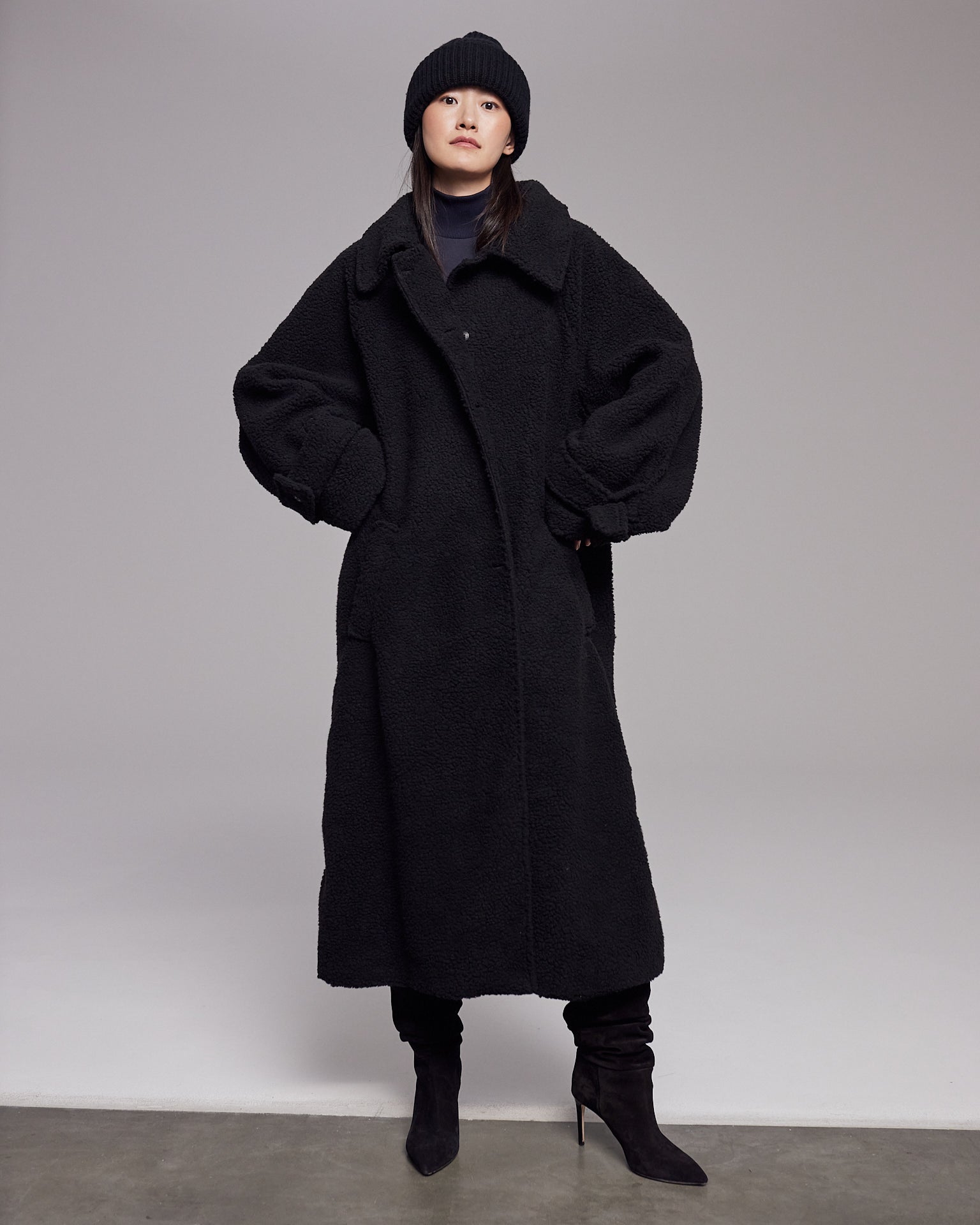 Teddy coat PHILIPPA black