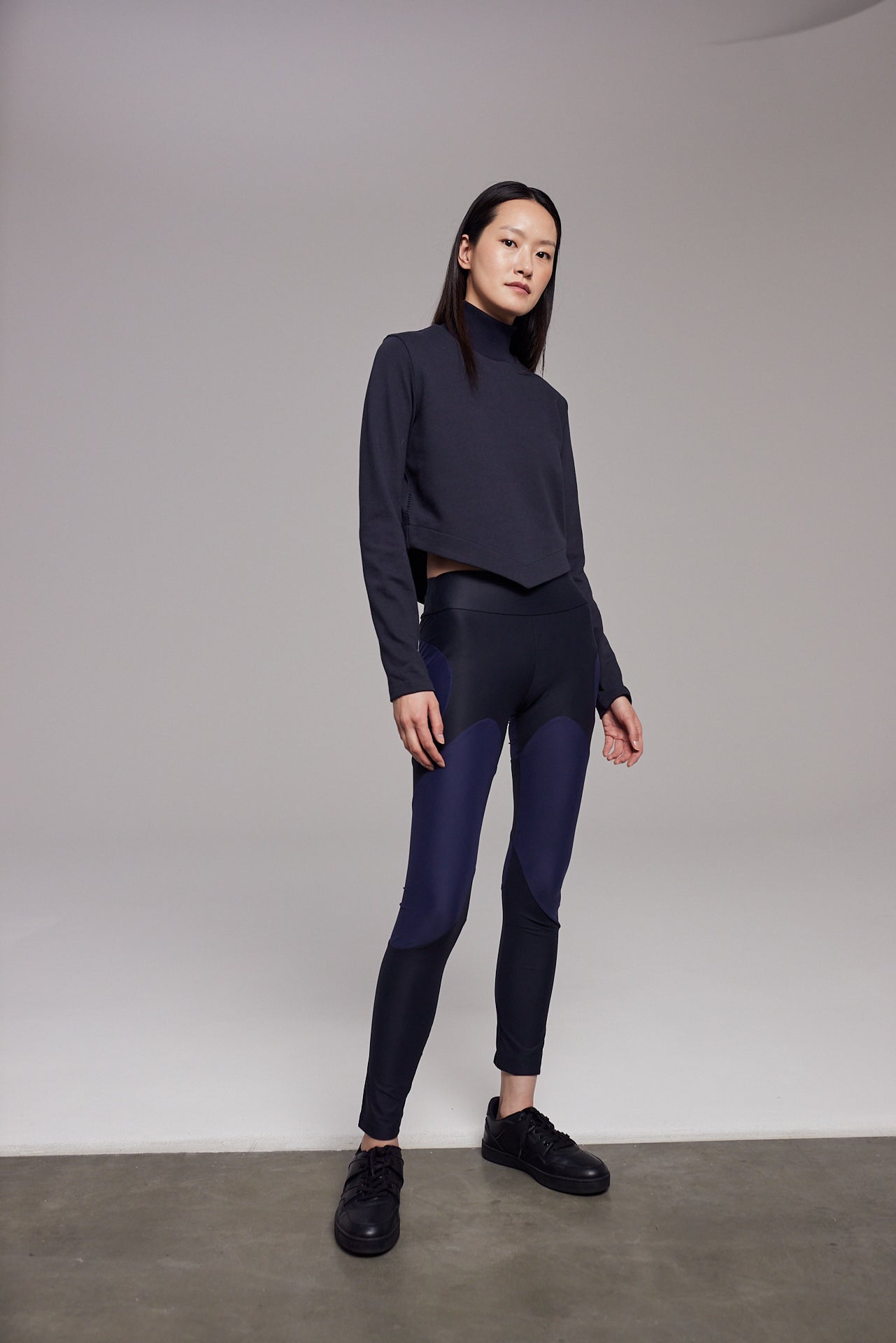 Scuba Leggings MARCIA schwarz blau