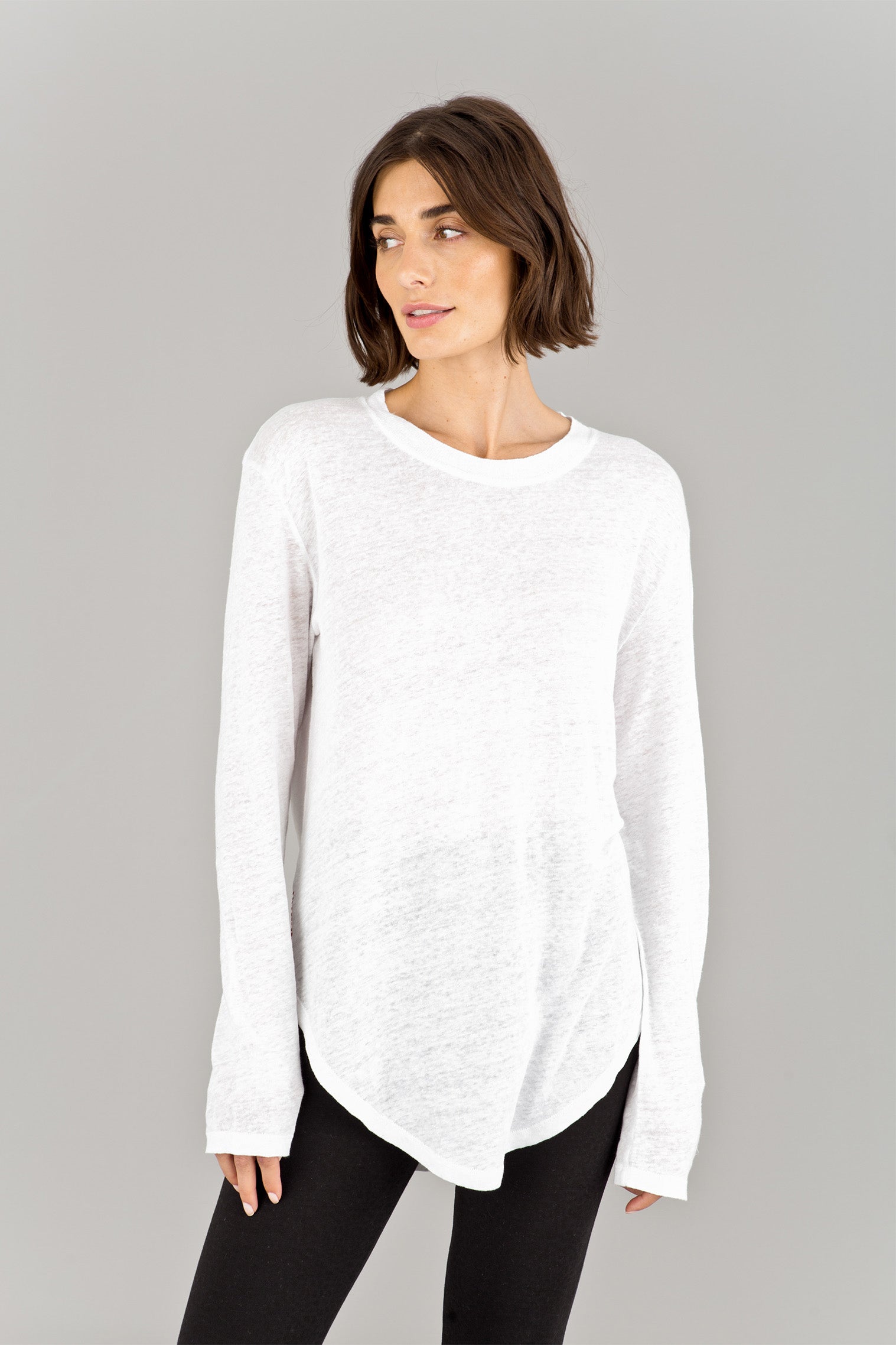 Long Sleeve Linen T-Shirt